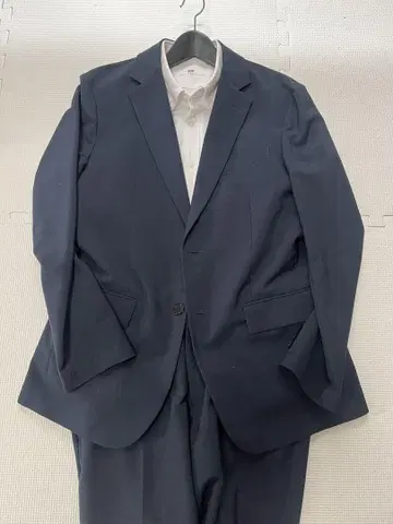 GU 워셔블 자켓 셋업 수트 트라우저 블루 네이비