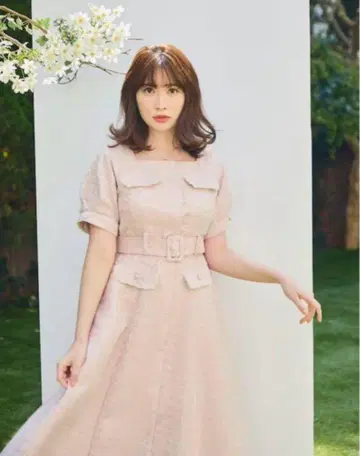 Her lip to Classic Tweed Belted Dress