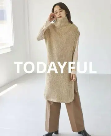 TODAYFUL 라운드 니트 베스트 Roundhem Knit Vest