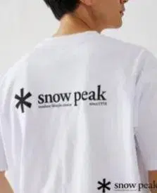 snow peak 스노우피크 로고 프린트 티셔츠
