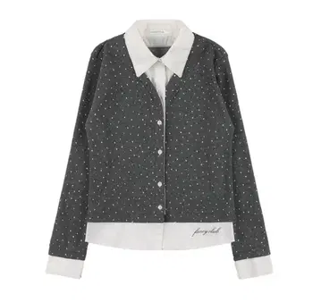 FANCY CLUB 셔츠 레이어드 가디건