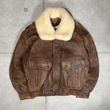 플라이트 자켓 G-1 A-2 2way 항공대 숏 기장 가죽 양가죽 90s