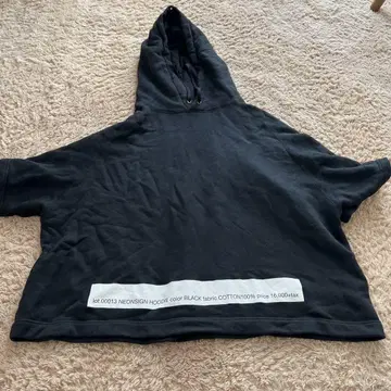 lot.00013 NEONSIGN HOODIE 블랙 코튼 100%