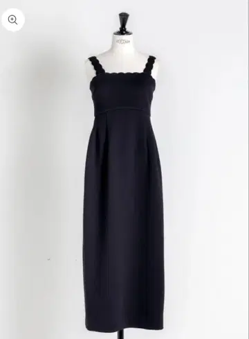 택 포함 carla 칼라 Lady 스캘럽 dress-Black 1