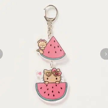 아베일 헬로키티 햇볕에 탄 햇볕에 탄 키티 2단 아크릴 키링