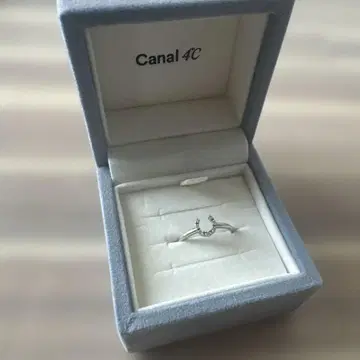 Canal 4C 실버 반지 다이아몬드 장식 12호
