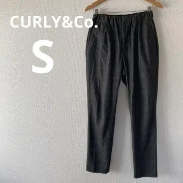 CURLY&Co. 그레이 글렌체크 슬랙스 이지 트라우저 S