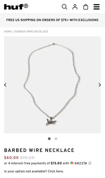HUF barbed necklace 목걸이