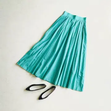 LOULOU WILLOUGHBY 코튼 나일론 타프타 개더 스커트