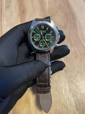 SEIKO 크로노그래프 손목시계 그린
