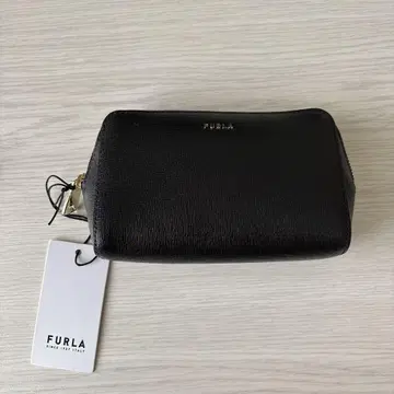 FURLA 블랙 가죽 파우치