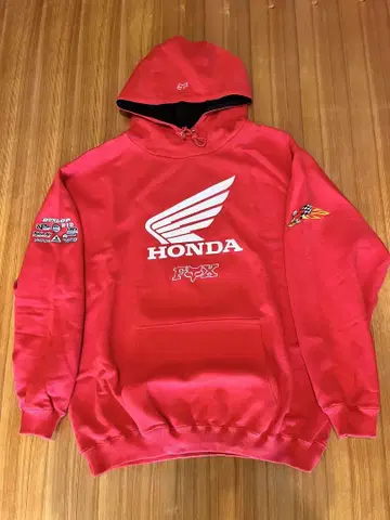 HONDA FOX RACING 후드티 레드 L 사이즈 클레이 스미스.