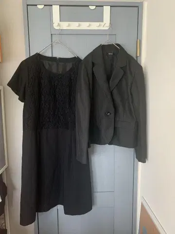 센슈카이 STYLENOTE 17호 블랙 원피스 자켓 세트 수트 빅사이즈
