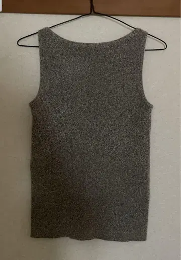 CLANE BOAT NECK NO SLEEVE KNIT TOPS
