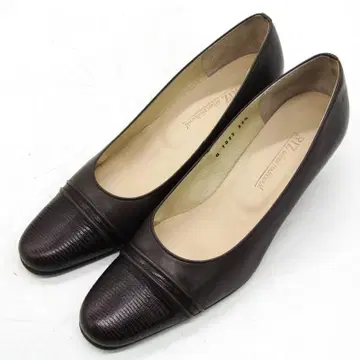 일본제 리즈 라네 펌프스 천연 가죽 브라운 23.5cm
