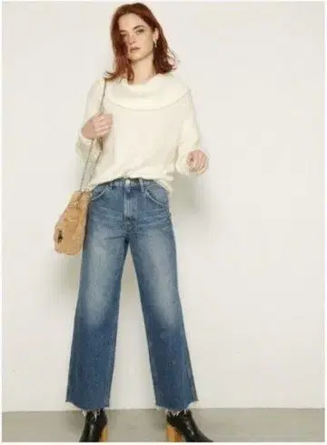 MOUSSY DROP POCKET WIDE 데님 팬츠 컷오프