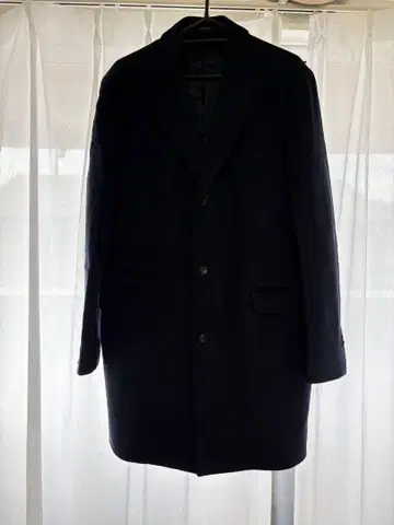 네이비 울 체스터 코트