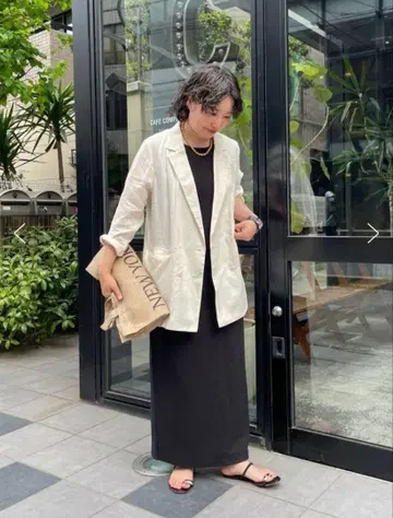LoungeDress 린넨 시어 자켓