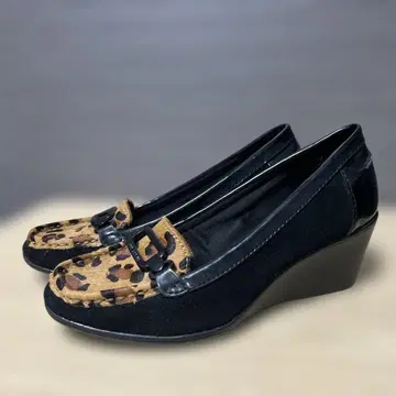 ANNE KLEIN 레오파드 무늬 웨지힐