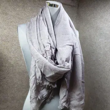 더반 캐시미어 혼방 얇은 소재 대형 스톨 퍼플 그레이 u6812j