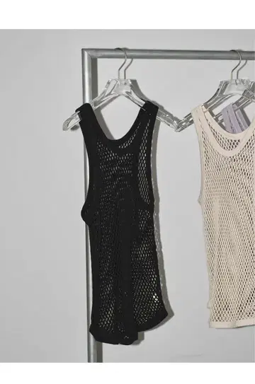 todayful mesh tank top black