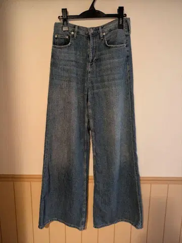 새상품급 ZARA WOMAN 와이드 레그 데님 팬츠 26인치 M~L