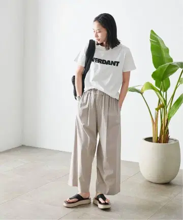 JOURNAL STANDARD 워셔블 코튼 린넨 VIS 와이드 팬츠