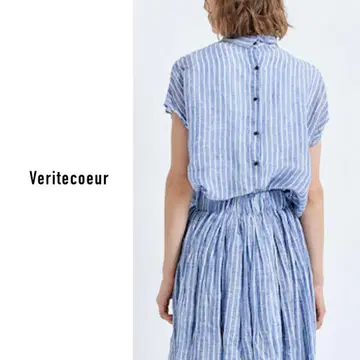 veritecoeur (베리떼꾸르) | BACK BUTTON BLOUSE