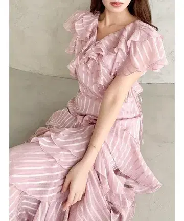 dazzlin 바리에 풀루이드 원피스 핑크 M 사이즈