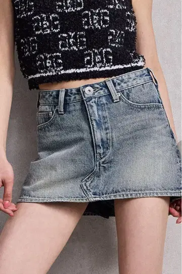 GYDA Vintage 데님 스커트 스타일 숏팬츠