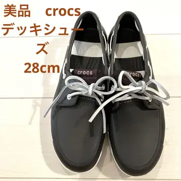 crocs 비치 라인 데크 슈즈 M10 28cm 다크 브라운