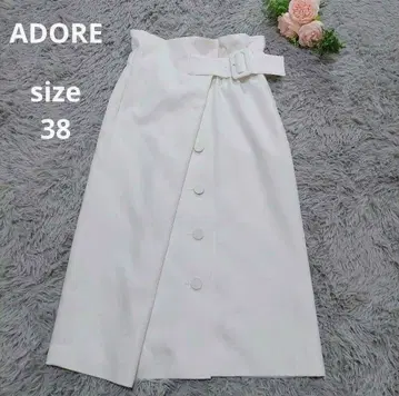 컨디션 최상 ADORE 어도어 브라이트 트윌 스커트 랩스커트 미디 기장