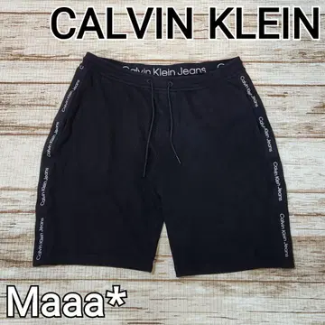 CALVIN KLEIN 엄청 귀여운 사이드 로고 라인 맨투맨 하프 팬츠