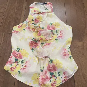 [새상품급] RALPH LAUREN SPORT 슬리브리스 실크 블라우스