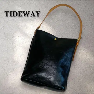 TIDEWAY 타이드웨이 천연 가죽 원 숄더백 블랙