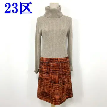 23구 도킹 원피스 베이지 니트 울 40 C2188