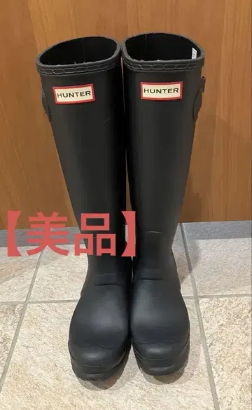 [ 1회만 착용 ] 헌터 장화 레인부츠 롱부츠 23cm