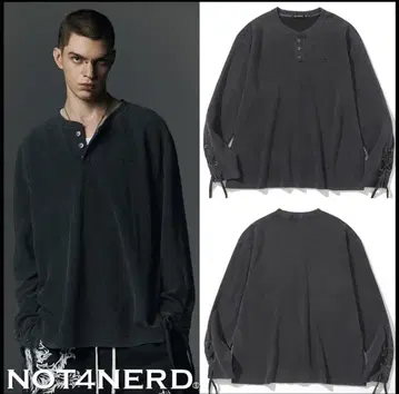 NOT4NERD Pigment Sleeve Lace 헨리넥 롱T