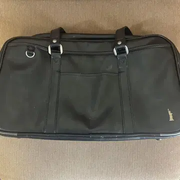 블랙 합성 피혁 토트백