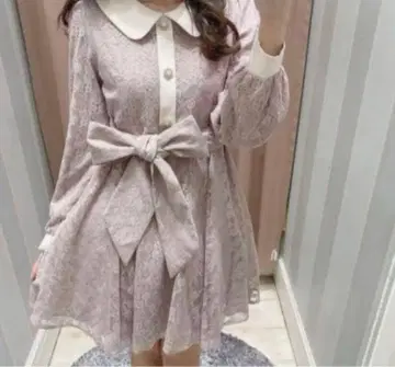 evelyn 레이스 비쥬 OP 핑크