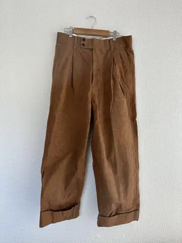 a-l 브라운 초와이드 치노 팬츠