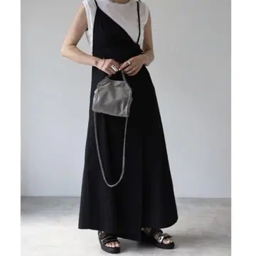 여성용 비대칭 멜빵바지 F