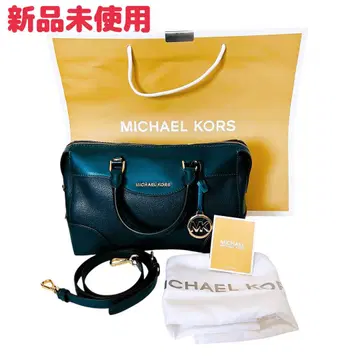 MICHAEL KORS 2WAY 백 그린 MK 참 포함 수납 가방 포함