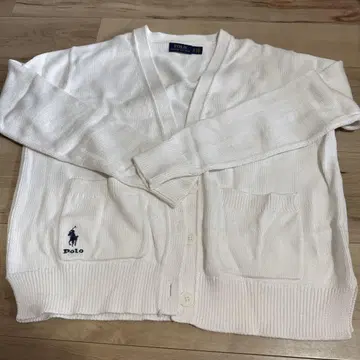 새상품급 POLO RALPH LAUREN 화이트 가디건 XS