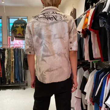 InTheAttic 페어리 그런지 y2k vintage 가공 데님 셔츠