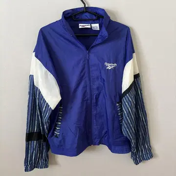 reebok 블루 얇은 소재 나일론 자켓 점퍼