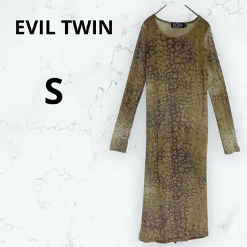 *EVIL TWIN* 원피스 롱 시스루 패턴 올 패턴 레이어드 S
