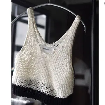 JANE SMITH-BICOLOR KNIT TANKTOP
