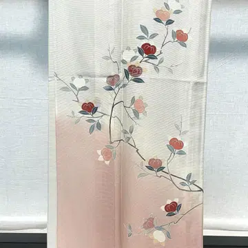 D389 여름 기모노 호몬기 명주 순수 실크 미사용 극미품