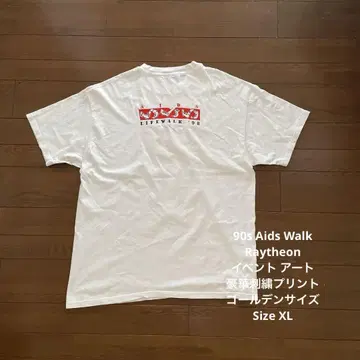 90년대 Aids Walk 기업 이벤트 자수 골든 사이즈 USA 제작